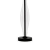 29 Inch Table Lamp Set of 2 Clear Glass Base Cream Drum Shade Black By Casagear Home BM317492