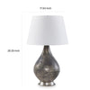 28 Inch Table Lamp Tapered Gray Mercury Glass Urn Base White Empire Shade By Casagear Home BM317494