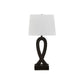 29 Inch Table Lamp Set of 2 Black Sculptural Solid Base Empire Hardback By Casagear Home BM317498