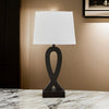 29 Inch Table Lamp Set of 2 Black Sculptural Solid Base Empire Hardback By Casagear Home BM317498