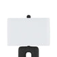 27 Inch Table Lamp Set of 2 Black Rectangular Cutout Base Fabric Shade By Casagear Home BM317500