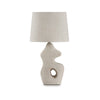 26 Inch Table Lamp Set of 2 Beige Sculptural Base Empire Fabric Shade By Casagear Home BM317501