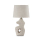 26 Inch Table Lamp Set of 2 Beige Sculptural Base Empire Fabric Shade By Casagear Home BM317501