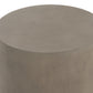 20 Inch Side End Table Fiber Reinforced Gray Concrete Modern Round By Casagear Home BM317503