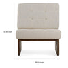 27 Inch Accent Chair Cushioned Tufted Back Open Panel Frame Beige Brown By Casagear Home BM317507