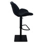 Barstool Chair Adjustable 21-31 Inch Swivel Black Faux Leather Saddle Seat By Casagear Home BM317509