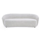 90 Inch Sofa Contemporary Curved Round Back Plush Off White Black Feet By Casagear Home BM317515