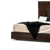 Cass King Size Platform Bed Silver Accent Headboard Ebony Brown Lacquer By Casagear Home BM317531