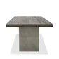 Cid Ari 94 Inch Dining Table Heritage Oak Rectangular Top Dark Gray By Casagear Home BM317536