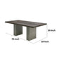 Cid Ari 94 Inch Dining Table Heritage Oak Rectangular Top Dark Gray By Casagear Home BM317536