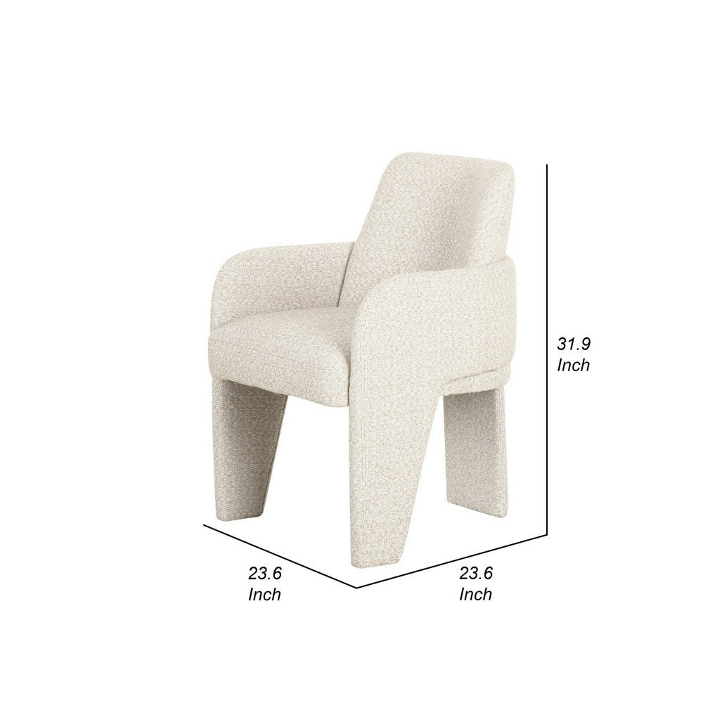 24 Inch Dining Chair Windsor Back 3 Panel Legs Soft Beige Linen Fabric By Casagear Home BM317543