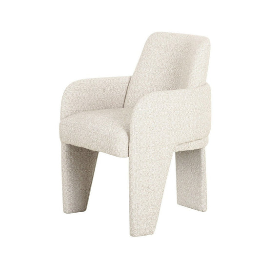 24 Inch Dining Chair, Windsor Back, 3 Panel Legs, Soft Beige Linen Fabric By Casagear Home