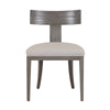 Cid Sten 21 Inch Dining Chair Set of 2 T Shape Back Beige Linen Gray By Casagear Home BM317556