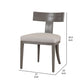 Cid Sten 21 Inch Dining Chair Set of 2 T Shape Back Beige Linen Gray By Casagear Home BM317556