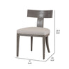 Cid Sten 21 Inch Dining Chair Set of 2 T Shape Back Beige Linen Gray By Casagear Home BM317556