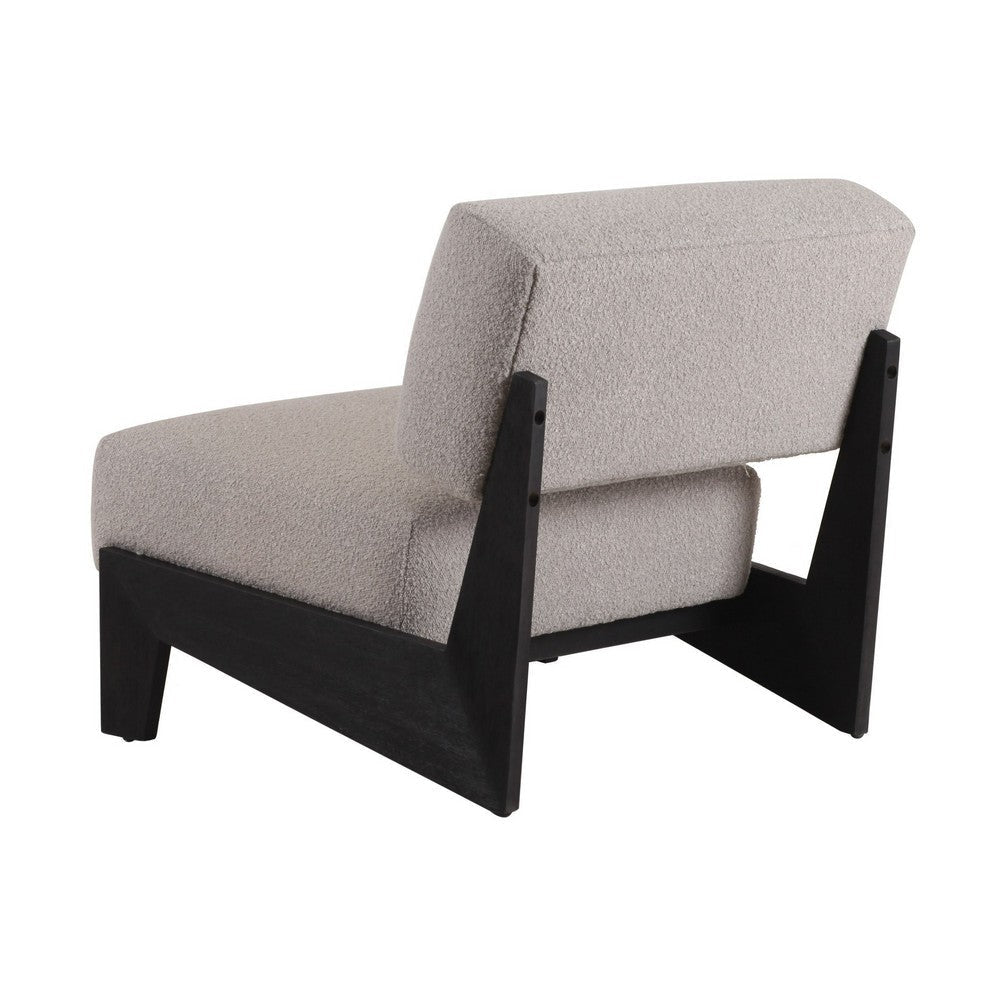 Cid Joy 30 Inch Accent Chair Low Profile Light Gray Velvet Wood Frame By Casagear Home BM317558