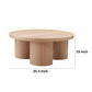 Cid Smith 36 Inch Coffee Table Round Top and Legs Solid Oak Wood Natural By Casagear Home BM317572