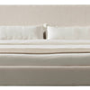 Cid Ellie King Size Bed Ivory Polyester Upholstery Solid Rubberwood By Casagear Home BM317579