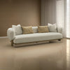 Reno Tira 102 Inch Sofa Beige Polyester 4 Accent Pillows Solid Wood By Casagear Home BM317581