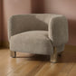 Reno Tira 38 Inch Accent Chair Taupe Polyester Foam Cushions Solid Wood By Casagear Home BM317583