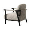 Cid Bali 28 Inch Accent Chair Gray Polyester Cushions Black Metal Wood By Casagear Home BM317585