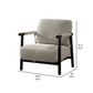 Cid Bali 28 Inch Accent Chair Gray Polyester Cushions Black Metal Wood By Casagear Home BM317585