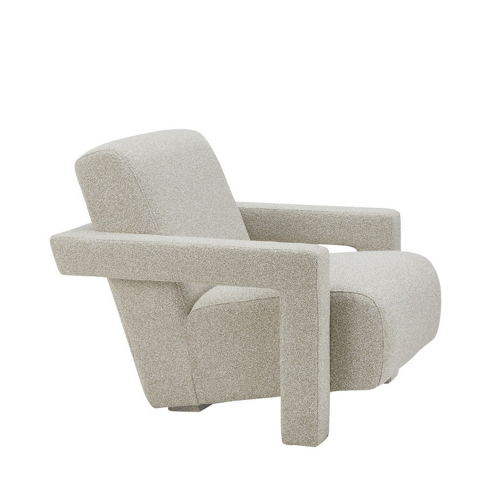 Cid Lily 28 Inch Accent Chair Foam Cushioned Plush Beige Polyester Fabric By Casagear Home BM317596