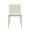 Cid Abby 19 Inch Side Dining Chair Off White Brass Gold Finished Legs By Casagear Home BM317597