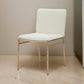 Cid Abby 19 Inch Side Dining Chair Off White Brass Gold Finished Legs By Casagear Home BM317597