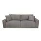 Reno Lorie 95 Inch Sofa Gray Polyester 2 Pillows Low Profile Black Legs By Casagear Home BM317598