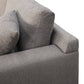 Reno Lorie 95 Inch Sofa Gray Polyester 2 Pillows Low Profile Black Legs By Casagear Home BM317598