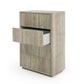 Noe Mali 51 Inch Tall Dresser Chest Gray 4 Drawers Faux Travertine By Casagear Home BM317606