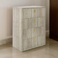 Noe Mali 51 Inch Tall Dresser Chest Gray 4 Drawers Faux Travertine By Casagear Home BM317606