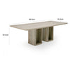 Noe Mali 96 Inch Dining Table Rectangular Double Pedestal Base Gray Wood By Casagear Home BM317607