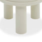 Cid Finley 20 Inch Side End Table Round Tiered Design White Gloss Wood By Casagear Home BM317609