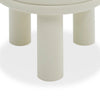 Cid Finley 20 Inch Side End Table Round Tiered Design White Gloss Wood By Casagear Home BM317609