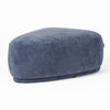 Reno Kini 44 Inch Ottoman, River Rock Shape, Blue Polyester, Wood Frame By Casagear Home