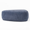 Reno Kini 44 Inch Ottoman River Rock Shape Blue Polyester Wood Frame By Casagear Home BM317621