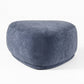 Reno Kini 44 Inch Ottoman River Rock Shape Blue Polyester Wood Frame By Casagear Home BM317621