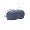 Reno Kini 44 Inch Ottoman River Rock Shape Blue Polyester Wood Frame By Casagear Home BM317621