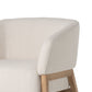 Reno Gis 33 Inch Accent Chair Off White Fabric Foam Solid Wood Frame By Casagear Home BM317625