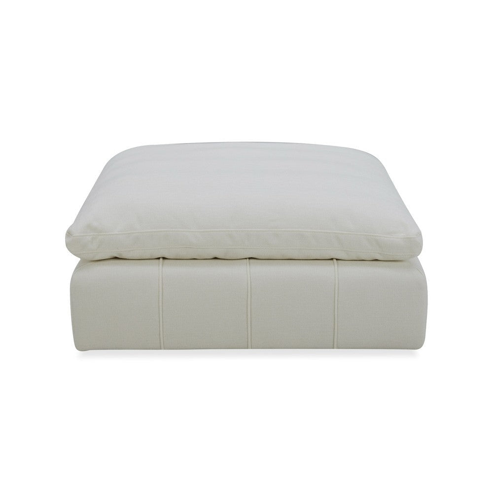 Reno Reya 43 Inch Ottoman Off White Polyester Pillow Seat Solid Wood By Casagear Home BM317626