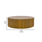 Cid Eliott 39 Inch Coffee Table Round Walnut Brown Solid Poplar Wood Frame By Casagear Home BM317633