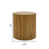 Cid Eliott 20 Inch Side End Table Round Walnut Brown Solid Poplar Wood By Casagear Home BM317634