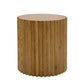 Cid Eliott 20 Inch Side End Table, Round, Walnut Brown Solid Poplar Wood By Casagear Home