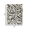 Thom 8 x 10 Large Area Rug Bold Zebra Print Black and White Polyester By Casagear Home BM318230