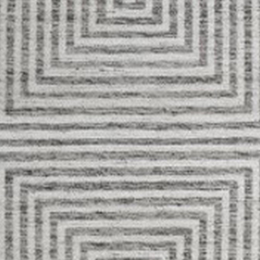 Seni 8 x 10 Large Area Rug Geometric Pattern Machine Woven Black Ivory By Casagear Home BM318238