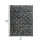 Hiy 8 x 11 Large Area Rug Persian Inspired Floral Motif Black Gray By Casagear Home BM318243