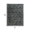 Hiy 8 x 11 Large Area Rug Persian Inspired Floral Motif Black Gray By Casagear Home BM318243