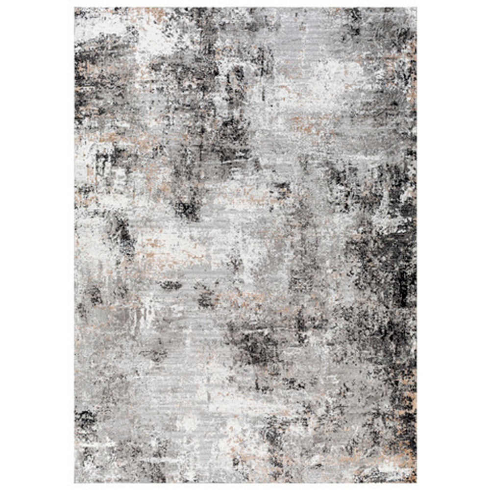 Ley 8 x 10 Large Area Rug Paint Style Abstract Art Design Black White By Casagear Home BM318244